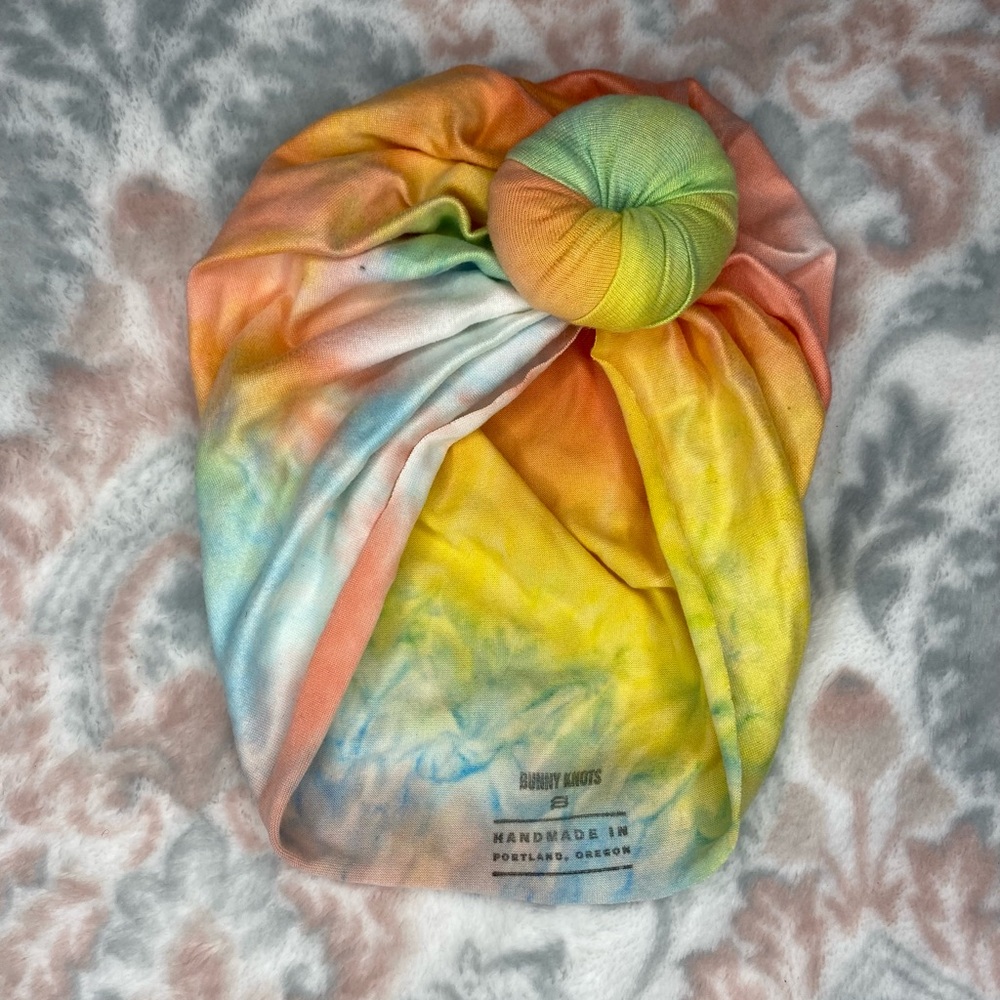 Brightly Knots Tie-Dye Kids Turban Hat